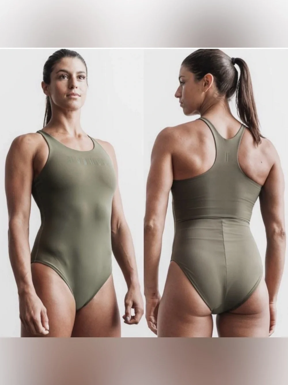 Nobull Olive Green One Piece Swimsuit NWT Size Small